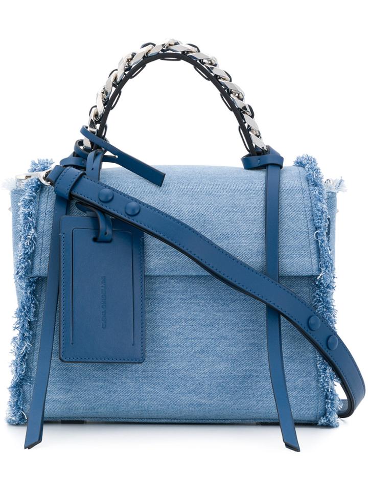 Elena Ghisellini Chain Handle Tote - Blue