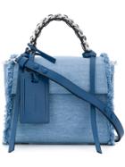 Elena Ghisellini Chain Handle Tote - Blue