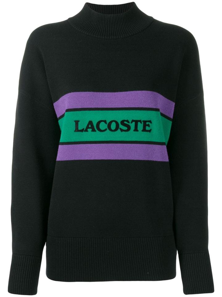 Lacoste Live Logo Knit Jumper - Black