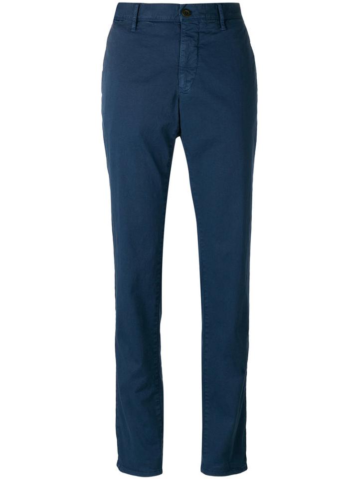 Incotex Slim Fit Chinos, Men's, Size: 32, Blue, Cotton