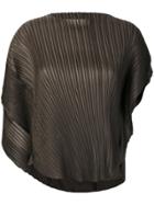 Pleats Please By Issey Miyake Asymmetric Pleated Top - Brown