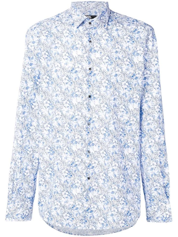 Karl Lagerfeld Floral Print Shirt - Blue
