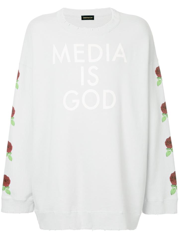 Undercover Media Is God Sweatshirt - Grey