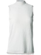 Astraet Textured High Neck Tank Top, Women's, Grey, Cotton/nylon