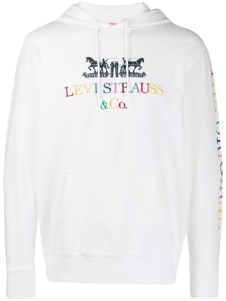 Levi's Embroidered Logo Hoodie - White