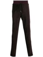 Missoni Side Stripe Velour Trousers - Purple