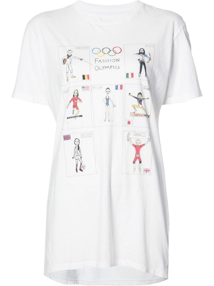 Unfortunate Portrait Fashion Olympics T-shirt, Women's, Size: Small, White, Cotton