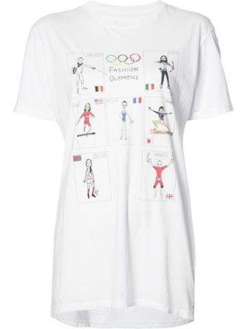 Unfortunate Portrait Fashion Olympics T-shirt, Women's, Size: Small, White, Cotton
