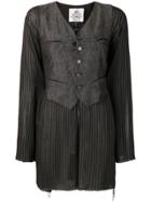 Jean Paul Gaultier Vintage 1990's Pinstriped Jacket - Black