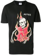 Sss World Corp Flaming Skeleton T-shirt - Black