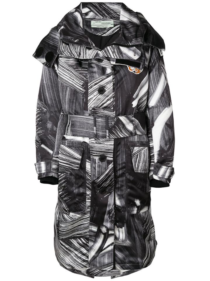 Off-white Printed Trench - Black