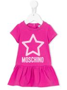 Moschino Kids - Logo Print Dress - Kids - Cotton/spandex/elastane - 9-12 Mth, Pink/purple