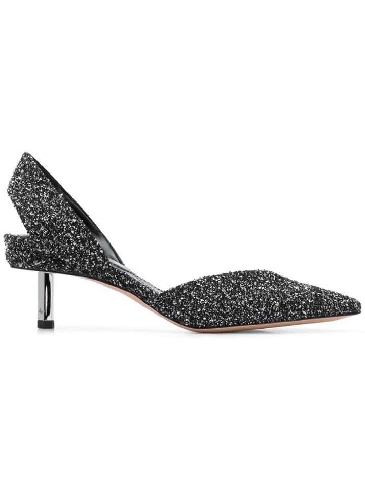 Nicholas Kirkwood Polly Bouclé Slingback Pumps - Black
