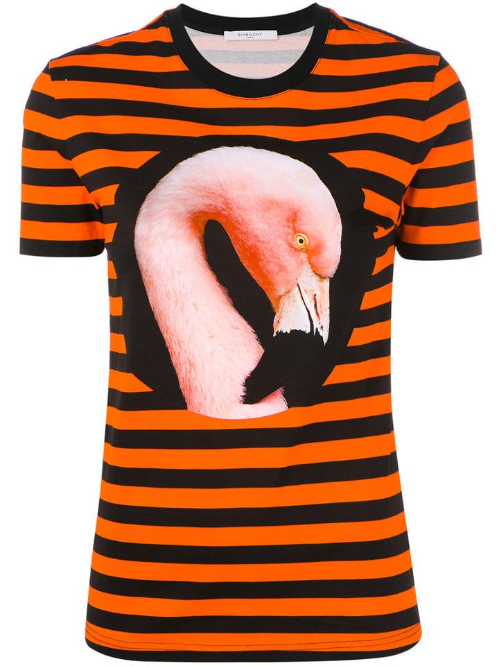 Givenchy - Striped Flamingo T-shirt - Women - Cotton - M, Black, Cotton