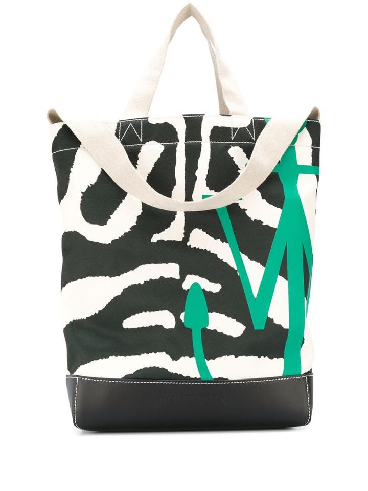 Jw Anderson Anchor Logo Tote Bag - Black