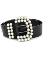 Philosophy Di Lorenzo Serafini Pearl Embellished Buckle Belt - Black