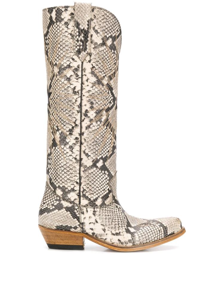 Golden Goose Low Wish Star Boots - Neutrals