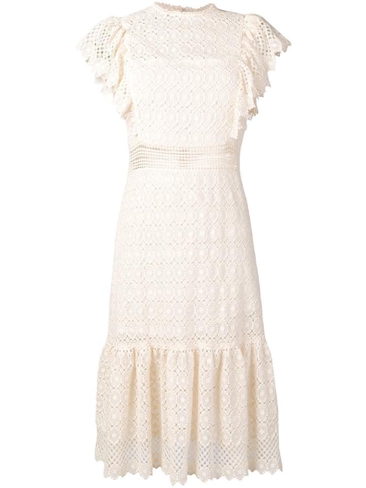 Philosophy Di Lorenzo Serafini Crochet Midi Dress - Neutrals