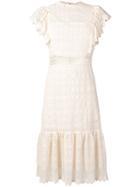 Philosophy Di Lorenzo Serafini Crochet Midi Dress - Neutrals