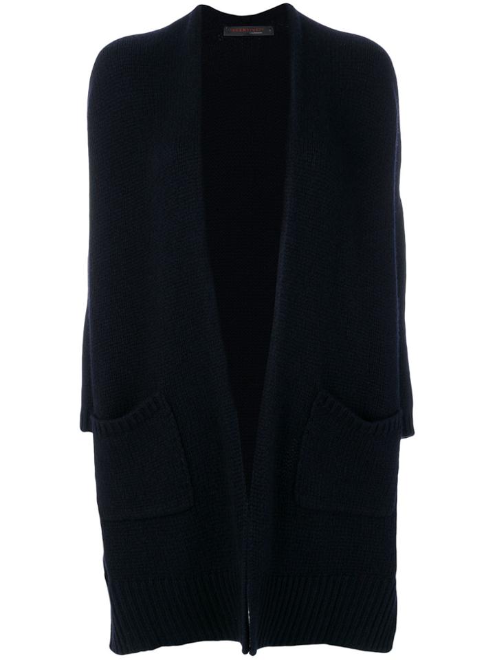 Incentive! Cashmere Longline Cardigan - Blue