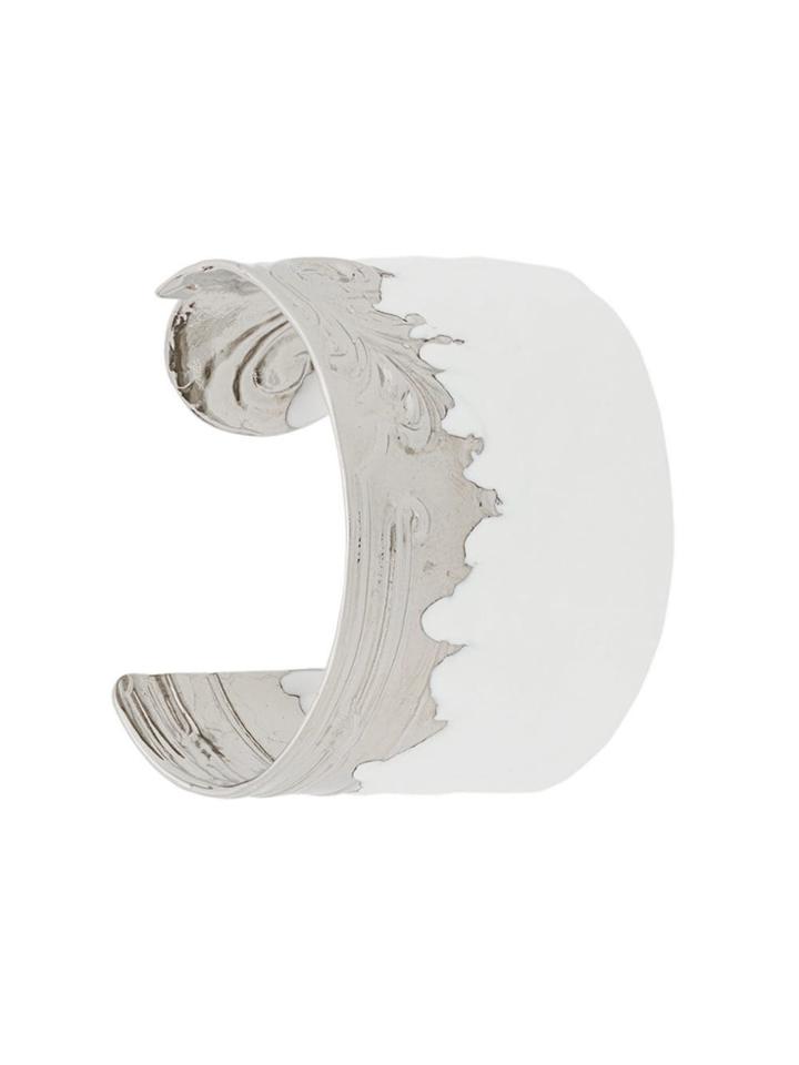 Maison Margiela Two-tone Cuff Bracelet - Silver