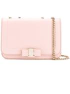 Salvatore Ferragamo Bow Embellished Shoulder Bag - Pink & Purple