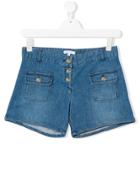 Chloé Kids Denim Shorts - Blue
