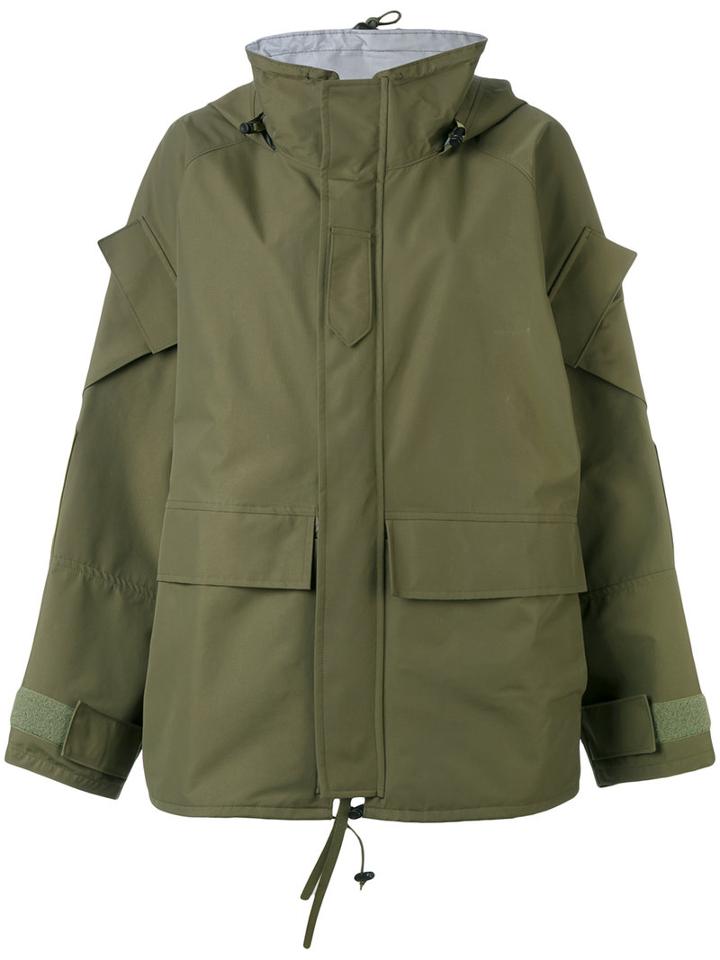 Junya Watanabe Comme Des Garçons - Oversize Parka Coat - Women - Nylon - S, Green, Nylon