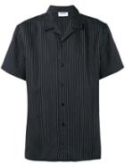 Harmony Paris - Striped Short Sleeve Shirt - Men - Ramie/lyocell - M, Black, Ramie/lyocell