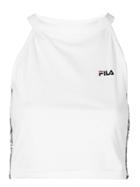 Fila Logo Tape Cropped Top - White