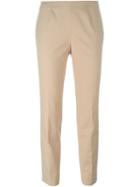 Piazza Sempione Cropped Tapered Trousers, Women's, Size: 42, Nude/neutrals, Cotton/spandex/elastane