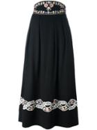 Vilshenko Embroidered Flower Skirt