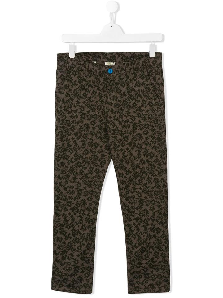 Kenzo Kids Printed Chinos - Green