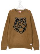 American Outfitters Kids Knitted Bear Pullover - Brown