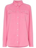Sjyp Western-style Denim Shirt - Pink