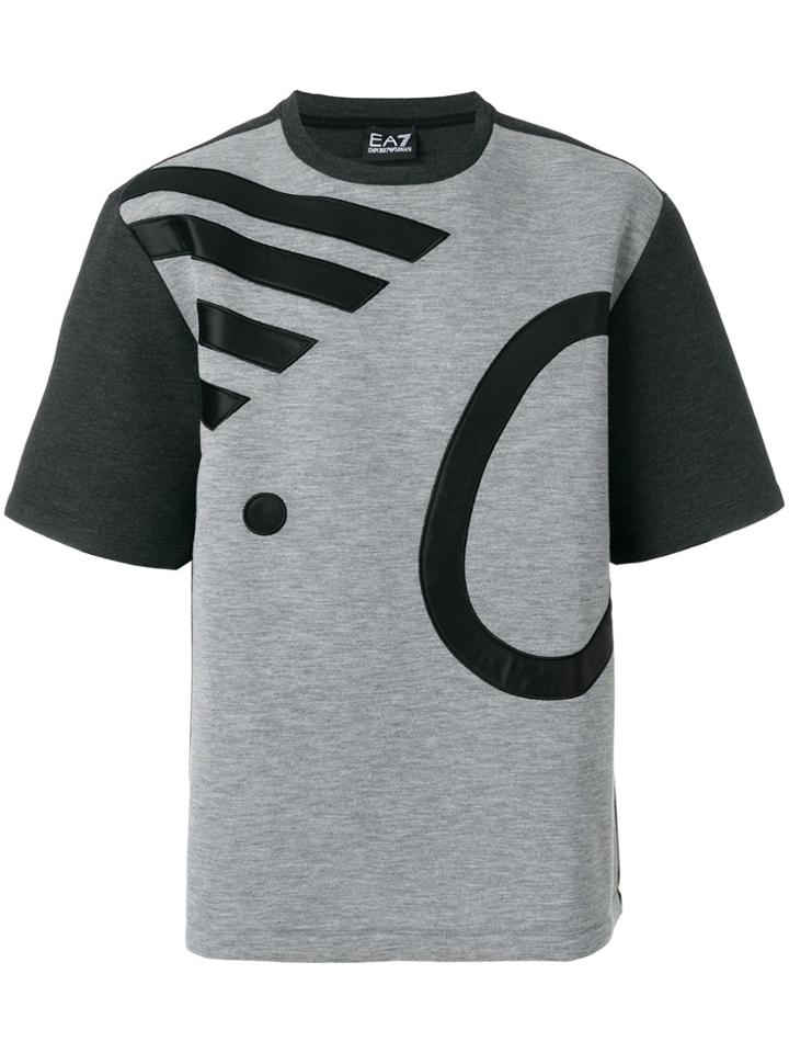 Ea7 Emporio Armani Appliqué Logo T-shirt - Grey