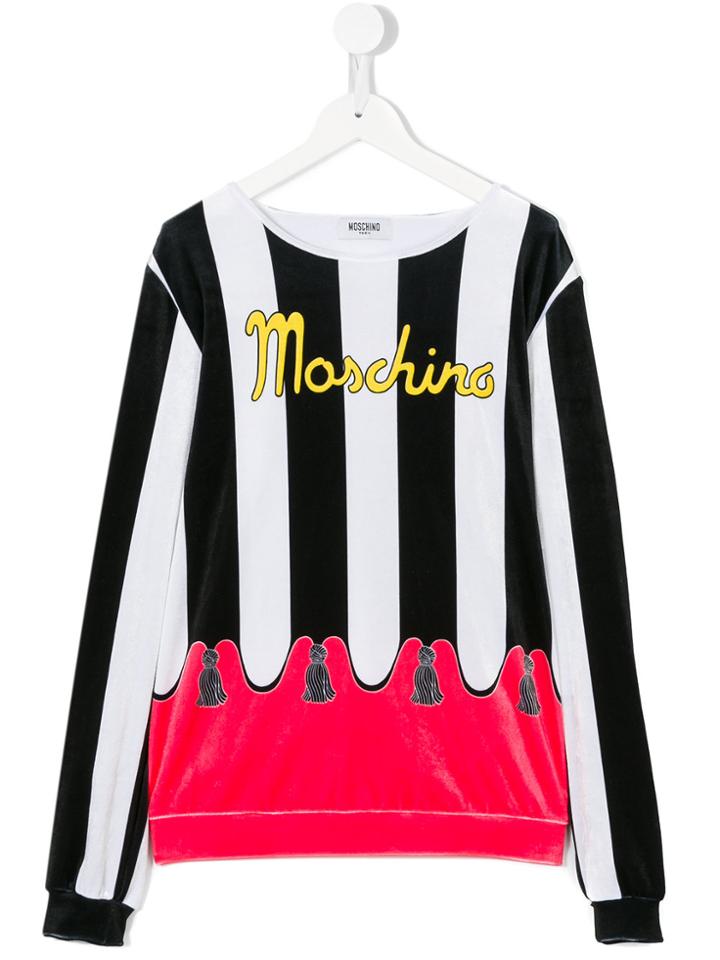 Moschino Kids Teen Color Block Top - Black