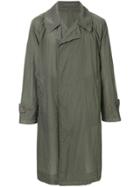 Blueflag + Kiminori Morishita Double-breasted Parka Coat - Green