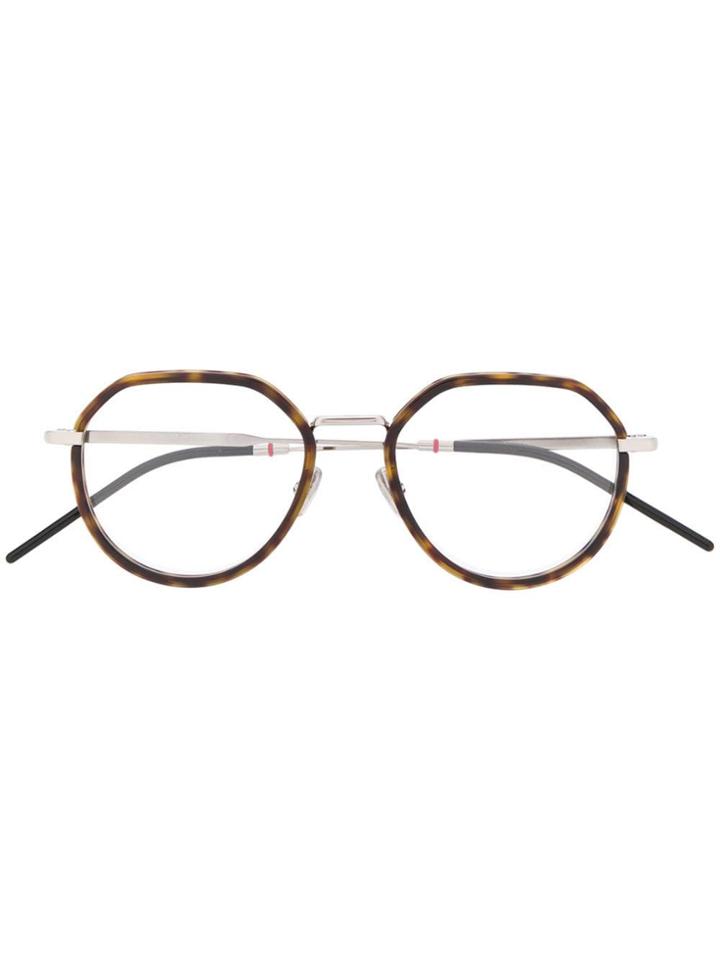 Dior Eyewear Geometric Frame Glasses - Silver
