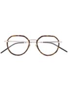 Dior Eyewear Geometric Frame Glasses - Silver