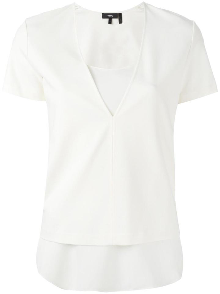Theory V-neck T-shirt - Nude & Neutrals