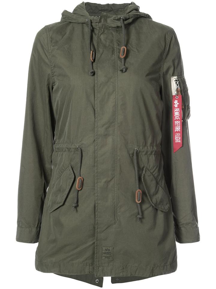 Diplomat Fishtail Parka - Women - Cotton/nylon - M, Green, Cotton/nylon, Alpha Industries