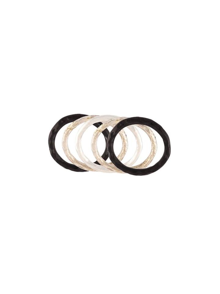 Henson Horn Stack Set Ring, Men's, Size: Small, Metallic