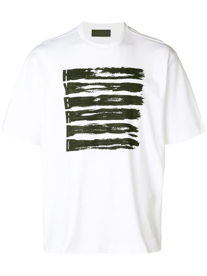 Diesel Black Gold Paint Print T-shirt - White