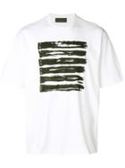 Diesel Black Gold Paint Print T-shirt - White