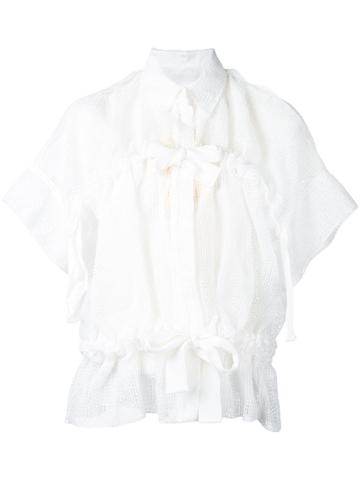 Steven Tai Double Gather Blouse - White