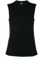 Calvin Klein 205w39nyc Ribbed-knit Top - Black