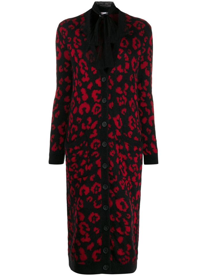 Red Valentino Red(v) Leo Rock Jacquard Cardigan - Black