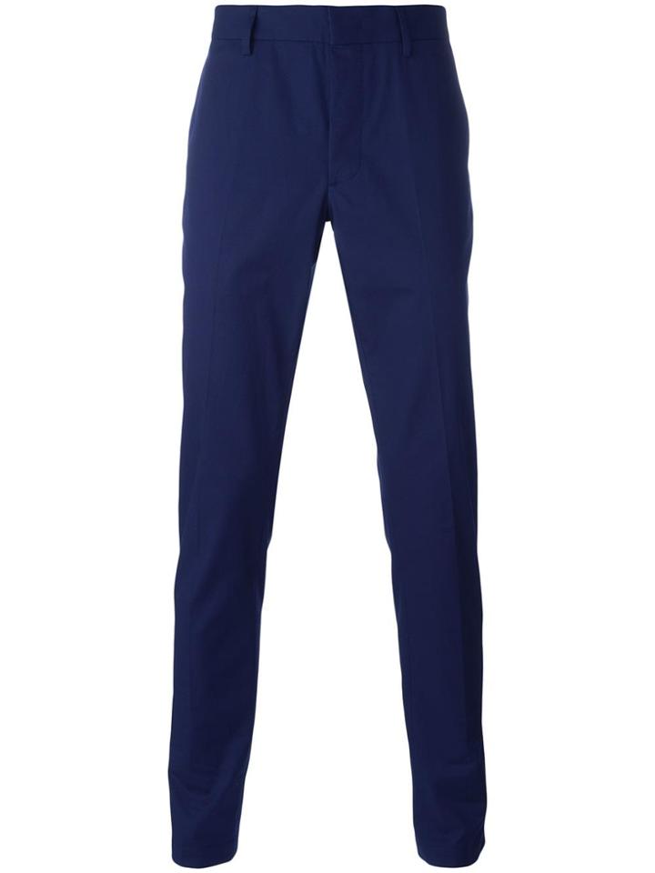 Lanvin Tapered Chino Trousers - Blue