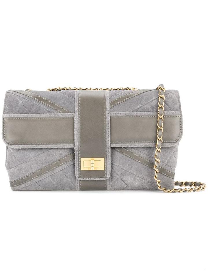Chanel Pre-owned Double Chain Shoulder Bag - Grey